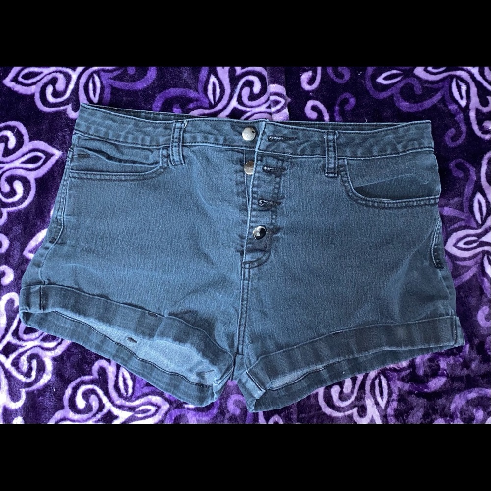 Jean shorts.